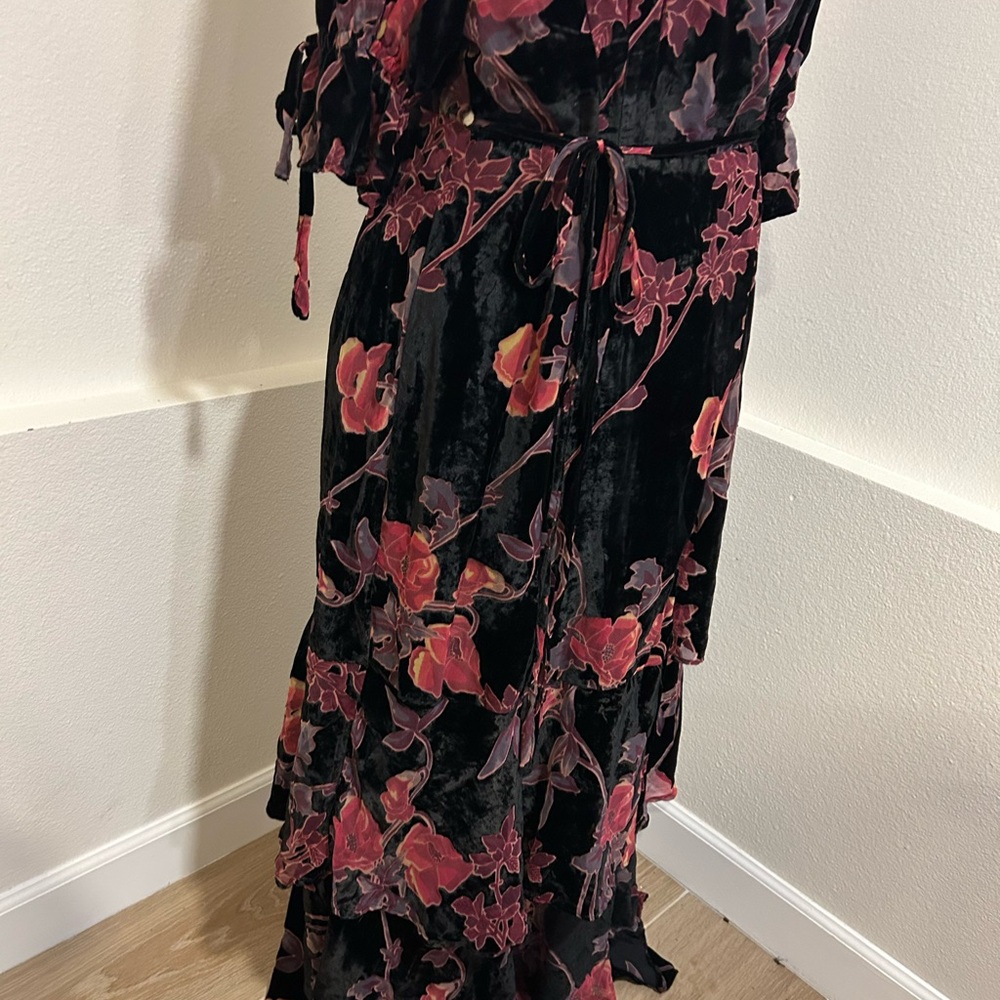 Anthropologie Floral Maxi Dress - Black and Pink NWT sz18 - Picture 6 of 6